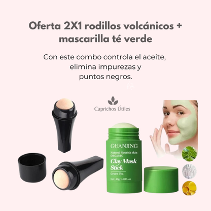 Rodillo volcánico 2 x 1  + Mascarilla